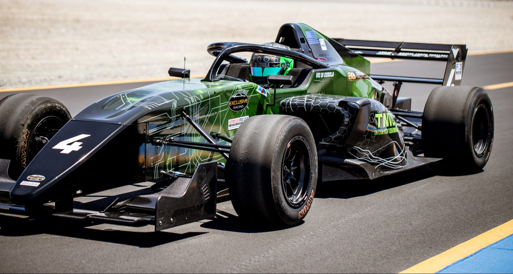 Green F3 Race Car