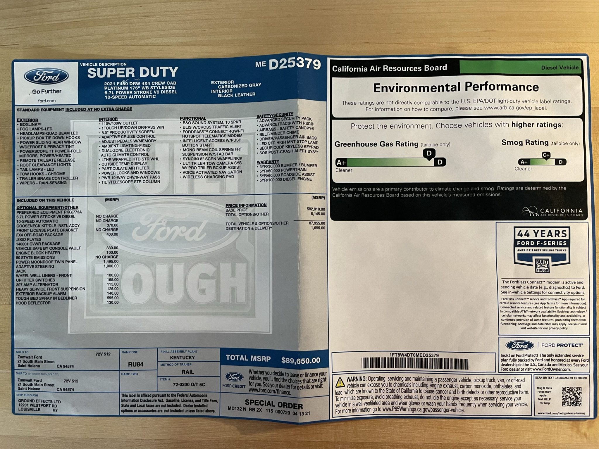 2021 Ford F450 Platinum Super Duty 4X4